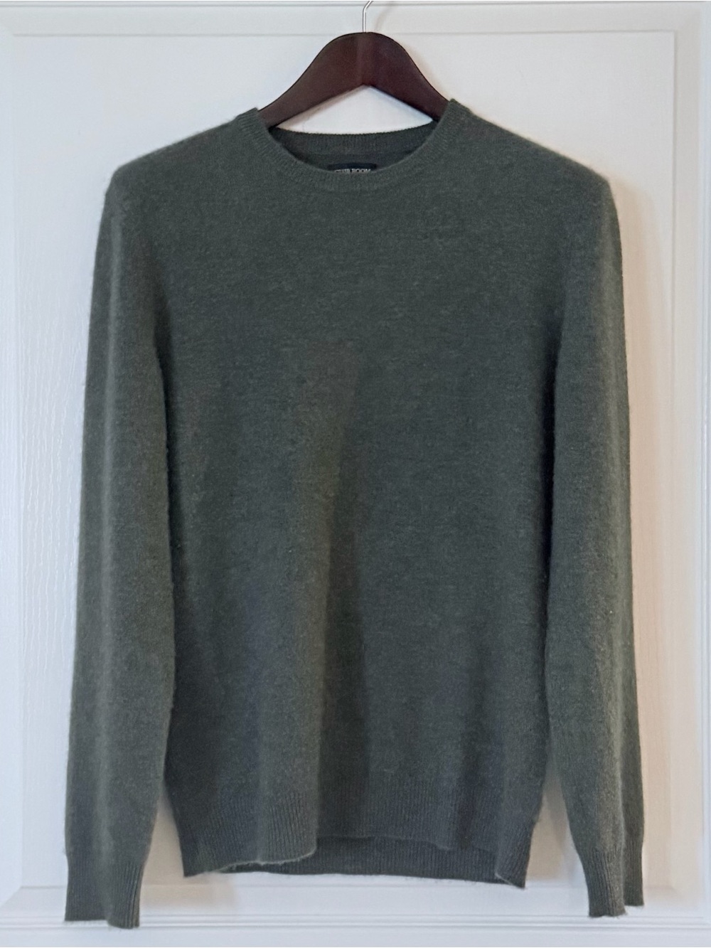 Club Room Men's Cashmere Crewneck Sweater in Olive Green